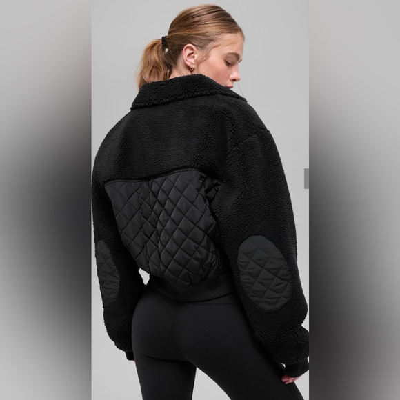 ALO Yoga Jackets & Blazers - ALO Yoga Black Sherpa Edge Bomber Jacket